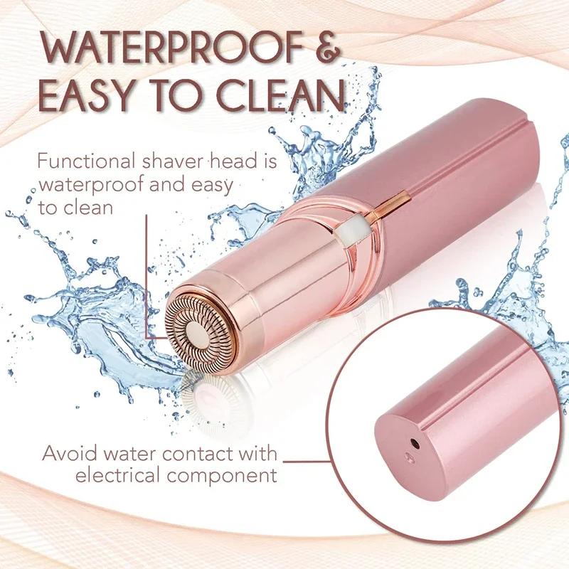 Electric Eyebrow Trimmer Mini Eye Brow Epilator Facial Lipstick Shape Hair Removal Portable Women Painless Razor Shaver Care