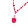 Pure Purple Gold Luxury Red Pomegranate Set Chain Exquisite Color Gold Plated Rose Gold Design Necklace