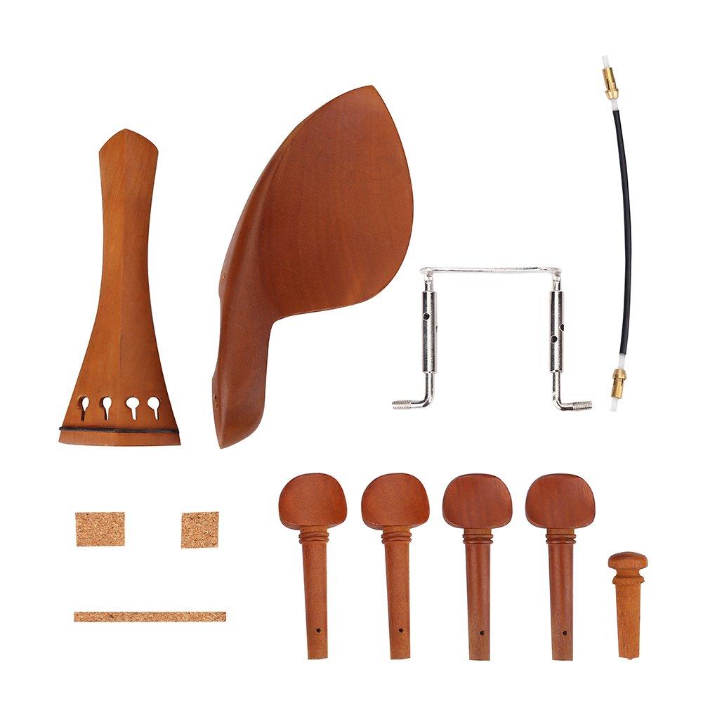 

Violin Chin Rest, 44 Violin Fitting Set, Easy to Use, Compact and Lightweight Design, Includes Violin Chin Rest, Tuners, Tailpiece, Endpin, Tailgut,