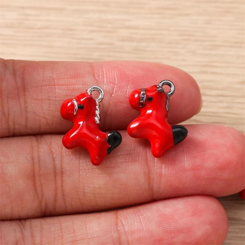 5 Stück Zinklegierung Niedliche Pferdeanhänger Anhänger Für Schmuckherstellungswerkzeuge Halskette Ohrringe Armband DIY Zubehör Geschenke Zubehör