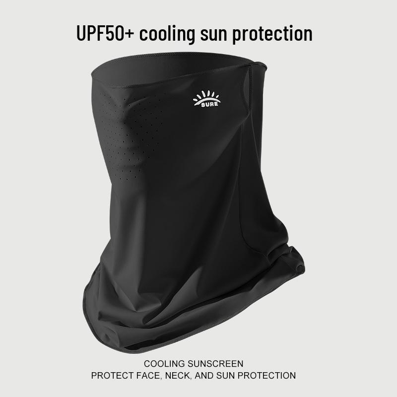 Breathable UV-Protection Ice Silk Mask & Veil for Cycling, Drinking, and Summer Sun