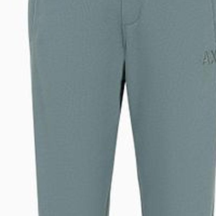 Armani Exchange Solid Color Embroidered Letter Casual Knit Sports Pants Men Bottoms Green 3DZPLF-ZJ4XZ-11888