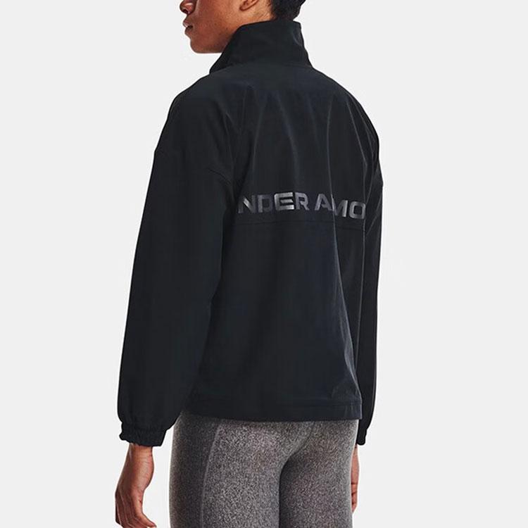 Under Armour Giacca Sportiva Casual Patchwork con Collo Alto da Donna Top Nero 1370738-001