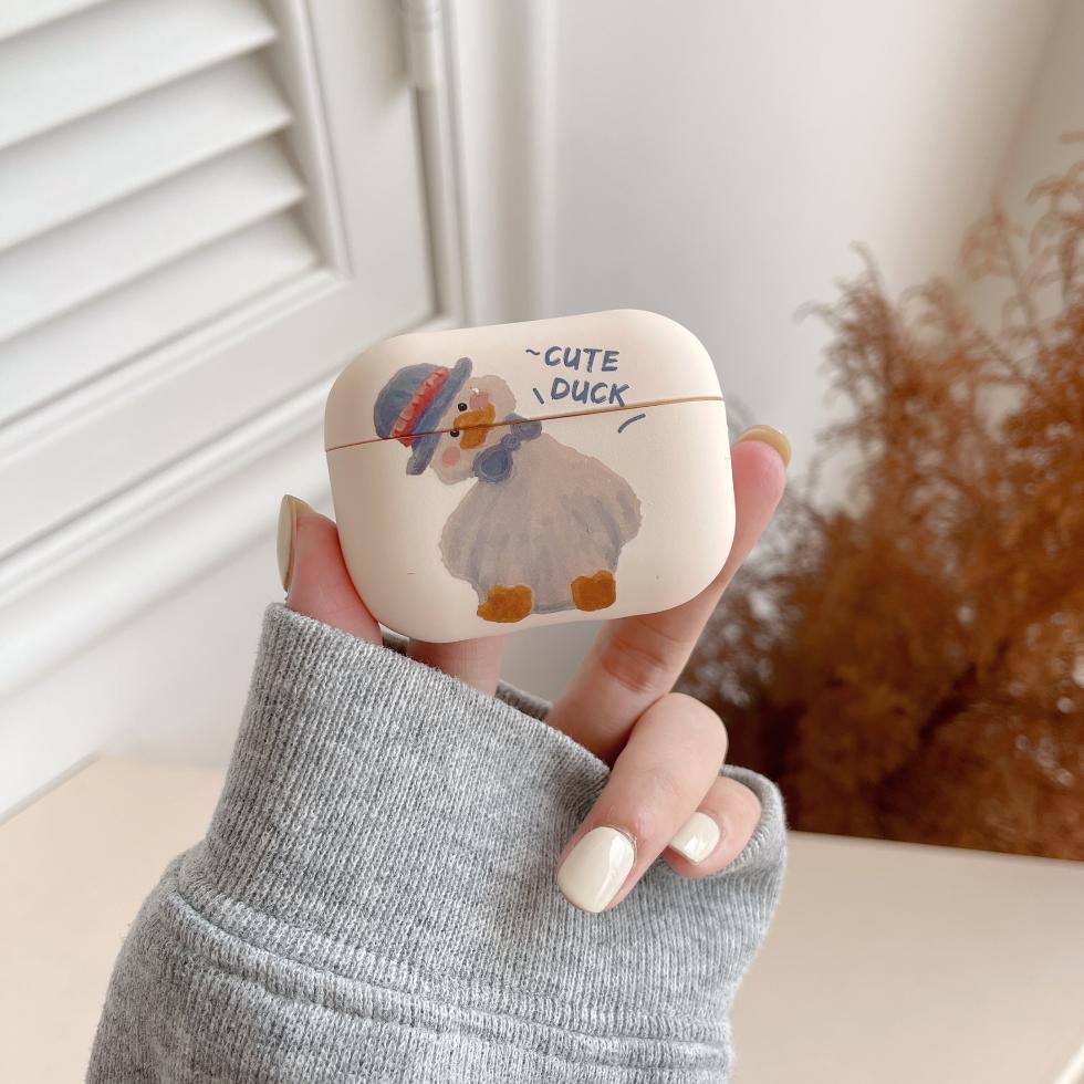 AirPods1 scratch-proof swimming duck ins wind cute all-inclusive protective case TPU