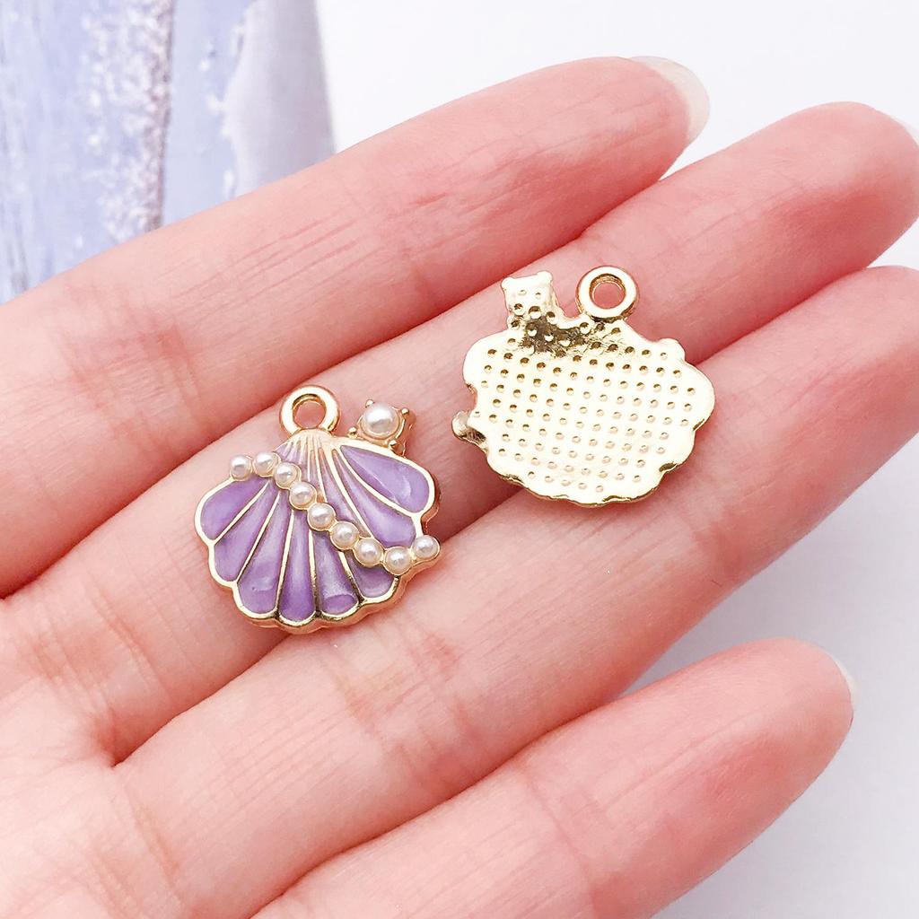 Alloy Pearl Inlaid Fishtail Charm for DIY Necklace, Bracelet & Earrings – Luxury Jewelry Accessory
