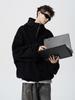 Versatile Plus Size Deconstructed Hoodie: Men's Trendy High Street Winter Sweatshirt