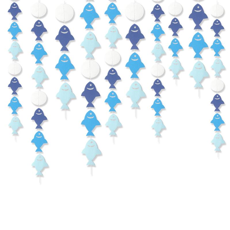 Cartoon Paper Fish Banner Sea Theme Paper Garlands Kindergarten Window Decoration