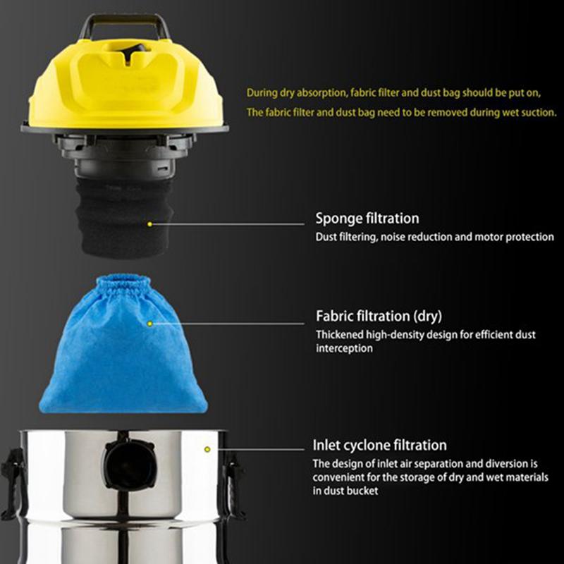 Textile Filter Bags Wet And Dry Foam Filter HEPA Filter For Karcher MV1 WD1 WD2 WD3 Vacuum Cleaner Vacuum Cleaner
