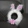 Easter Plush Bunny Wreath With Ears, A Spring-themed Door Sign, Perfect For Window Displays And Party Decorations.