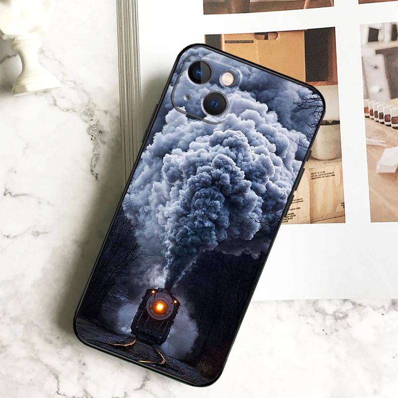 

Train Steam Engine Phone Case For iPhone 17 16 15 14 13 11 12 Pro Max Plus 12 13 Mini 16e 17 Air Cover Coque iPhone 14