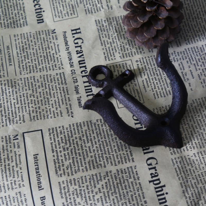 Vintage Iron Anchor Hook Iron Art Decoration Wall Decoration Coffee Shop Window Decoration Shooting Props Wall Hooks