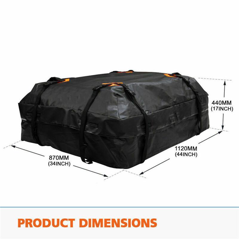 425L Waterproof Car Roof Top Rack Bag Travel Camping Luggage Storage Cargo Bag Carrier Anti-Slip Mat For Vans SUV