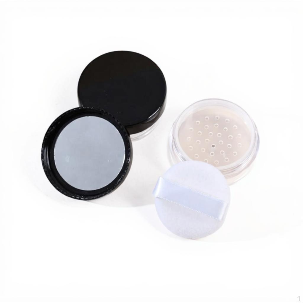 Loose Powder Container, Mini Portable Case, Travel Makeup Pad Box 0.01kg