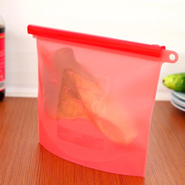 Silicone Food Preservation Bag for Vegetables & Fruits - Self-Sealing & Freezable