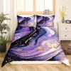 Purple Marble Gilt Series Down Quilt Set Bedding Digital Printing Three-Piece Set