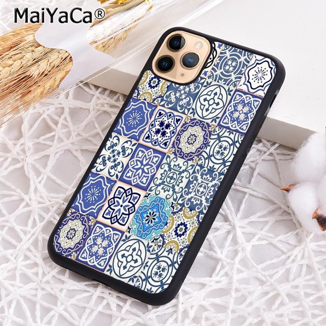 Moroccan Ancient Floral Tiles Phone Case Shell For iPhone 17 Air 12 13 16 pro max 15 14 plus Cover coque