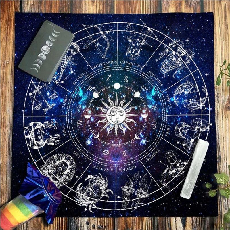 Square Flannelette Tarots Cloth Board Game Pad Astrological Pad Table Cover