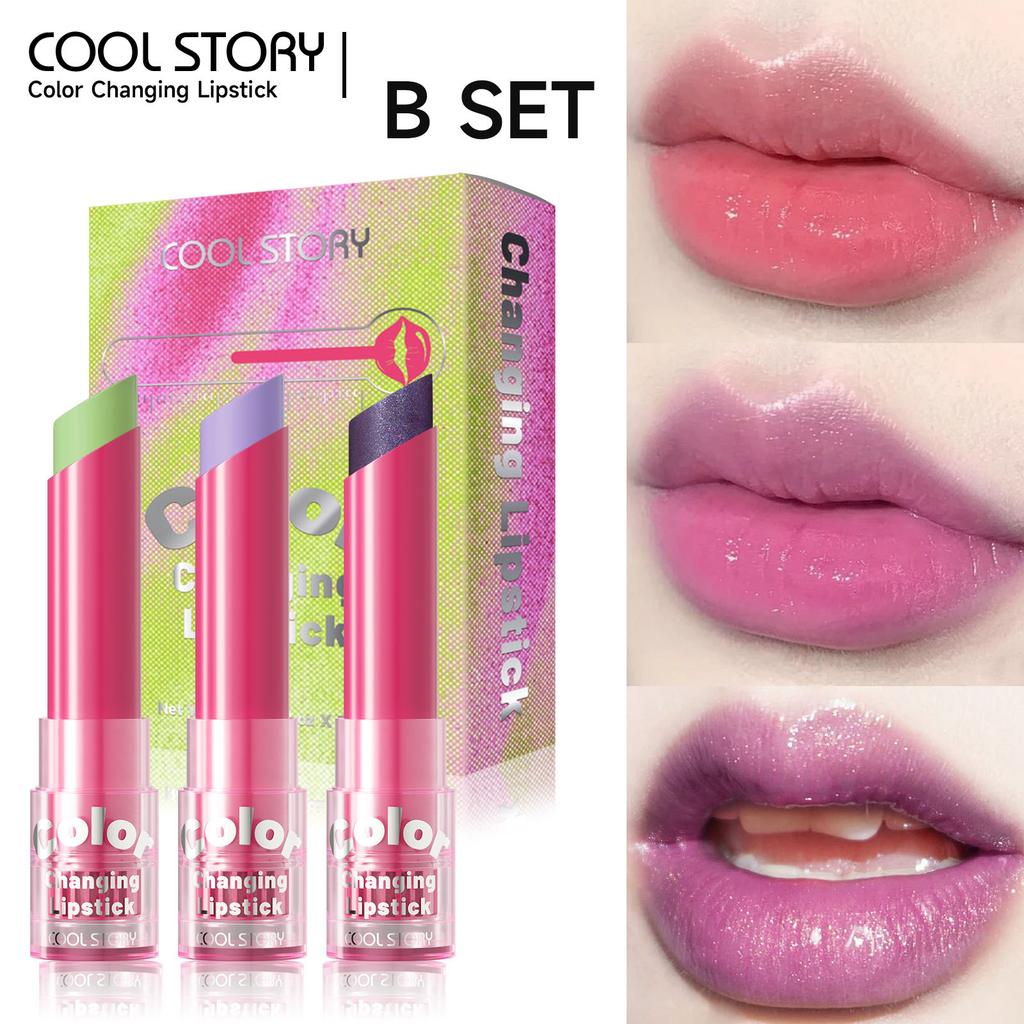 Moisturizing Lipstick Temperature Color-Changing Lip Balms Long-Lasting Smudge-Proof Waterproof Lipsticks for Hydration Repair