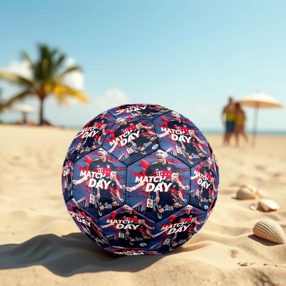 1pc Ronaldos Electric Moment Size 5 Football Soccer Balls, Competition Sport Football Indoor And Outdoor Training Ball.Q702027