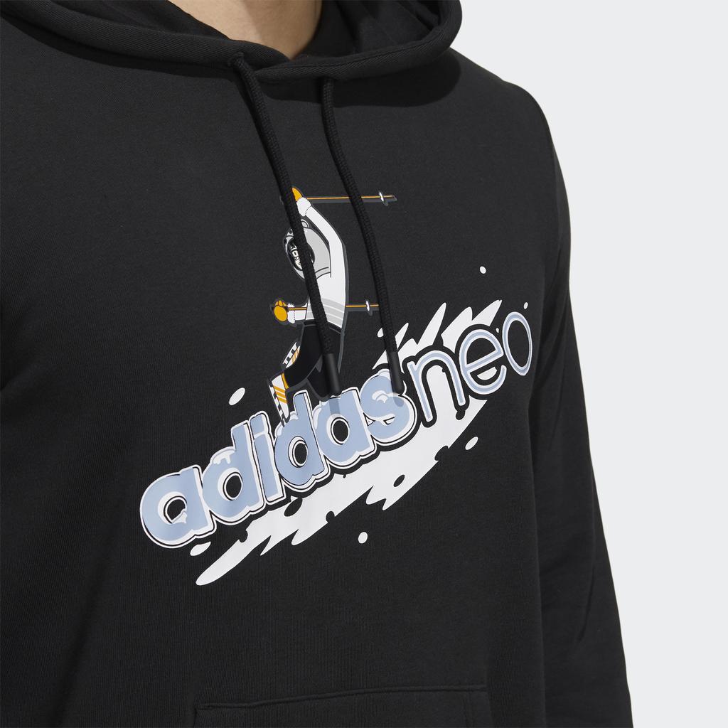 Adidas Neo Waterproof Ski Logo Print Hoodie Men Tops Black HG9015
