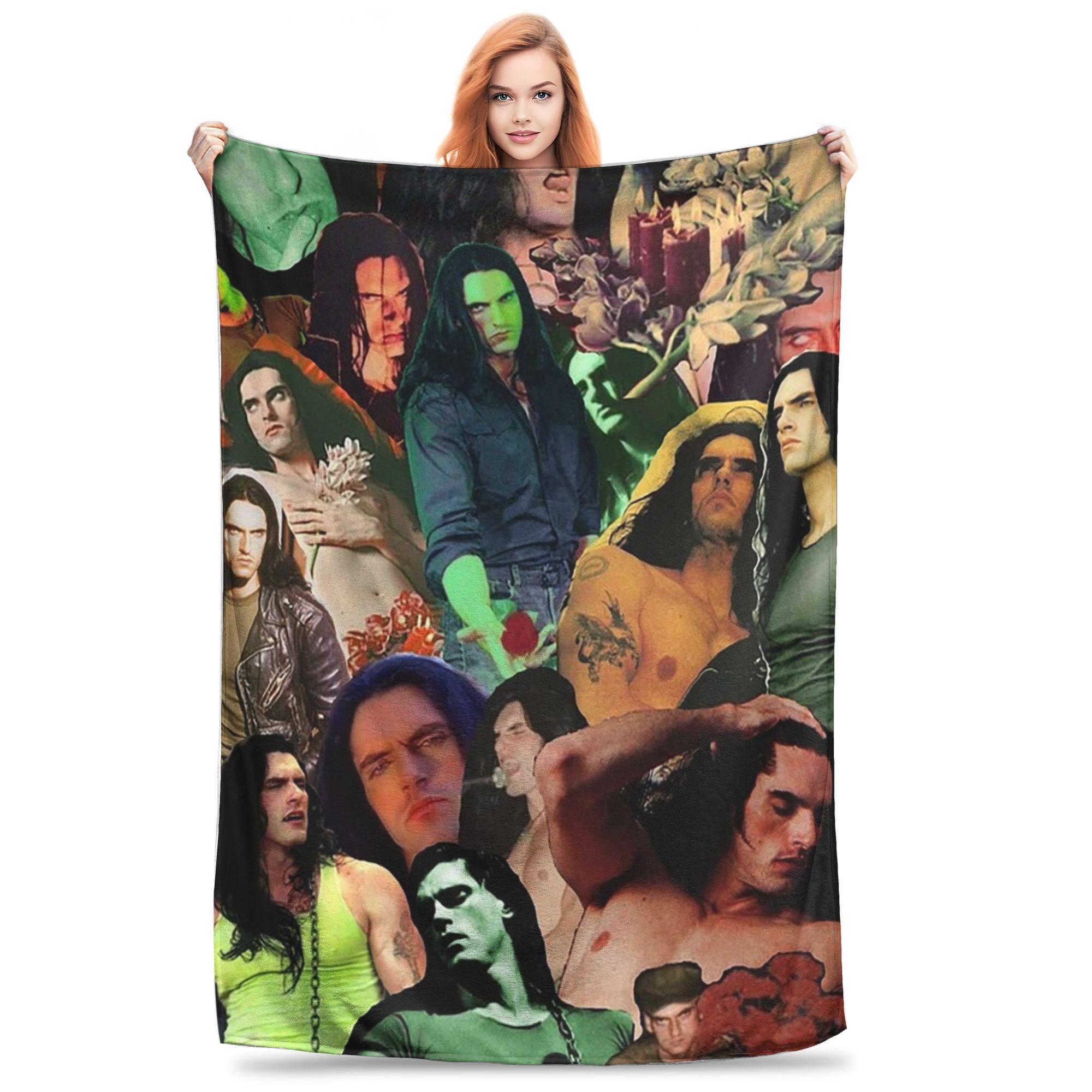 Typ O Negative Peter Steele Dunkle Goth Decken Weiche Warme Flanell Überwurfdecke Plüsch für Bett Wohnzimmer Picknick Reisen Zuhause Size: 75*100cm, Weight: 230 GSM