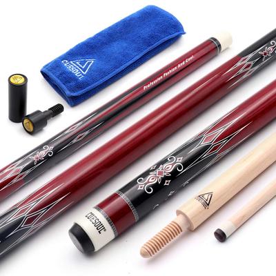 CUESOUL 3-Cushion Carom Billiard Cue, 56-inch, 18 Oz, Wood Joint System (CSCC-KL318)