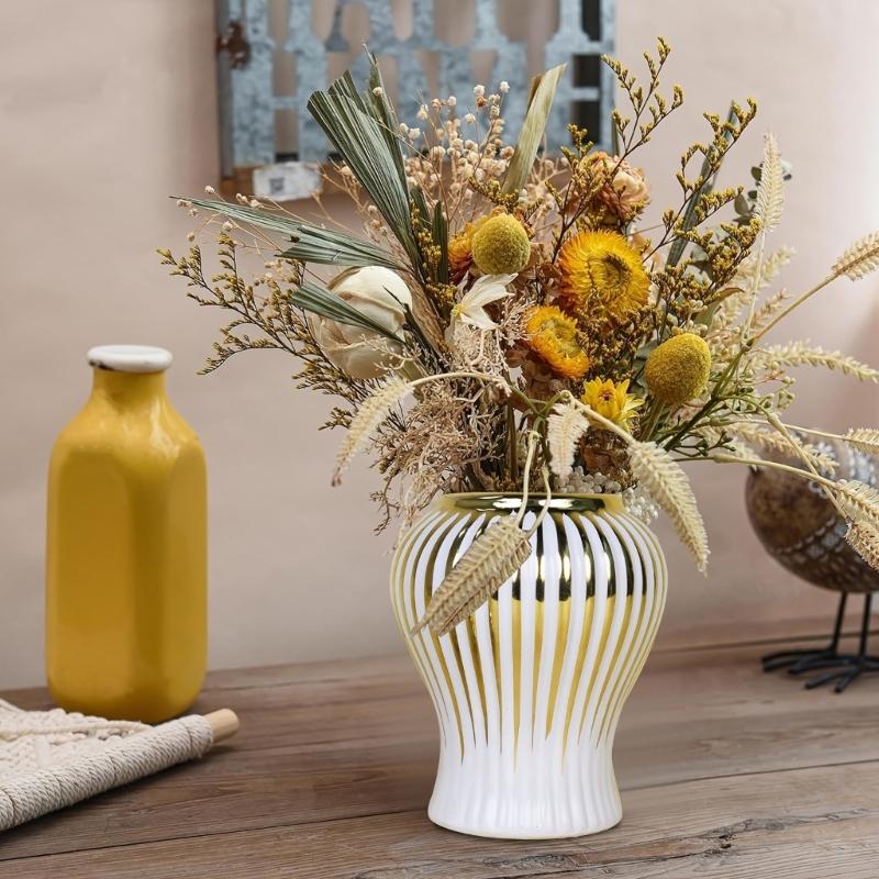 Keramik Vorrats-Ingwerglas mit Deckel Porzellan Blumenvase für Wohnzimmer und Hochzeitsfeiern Dekoration