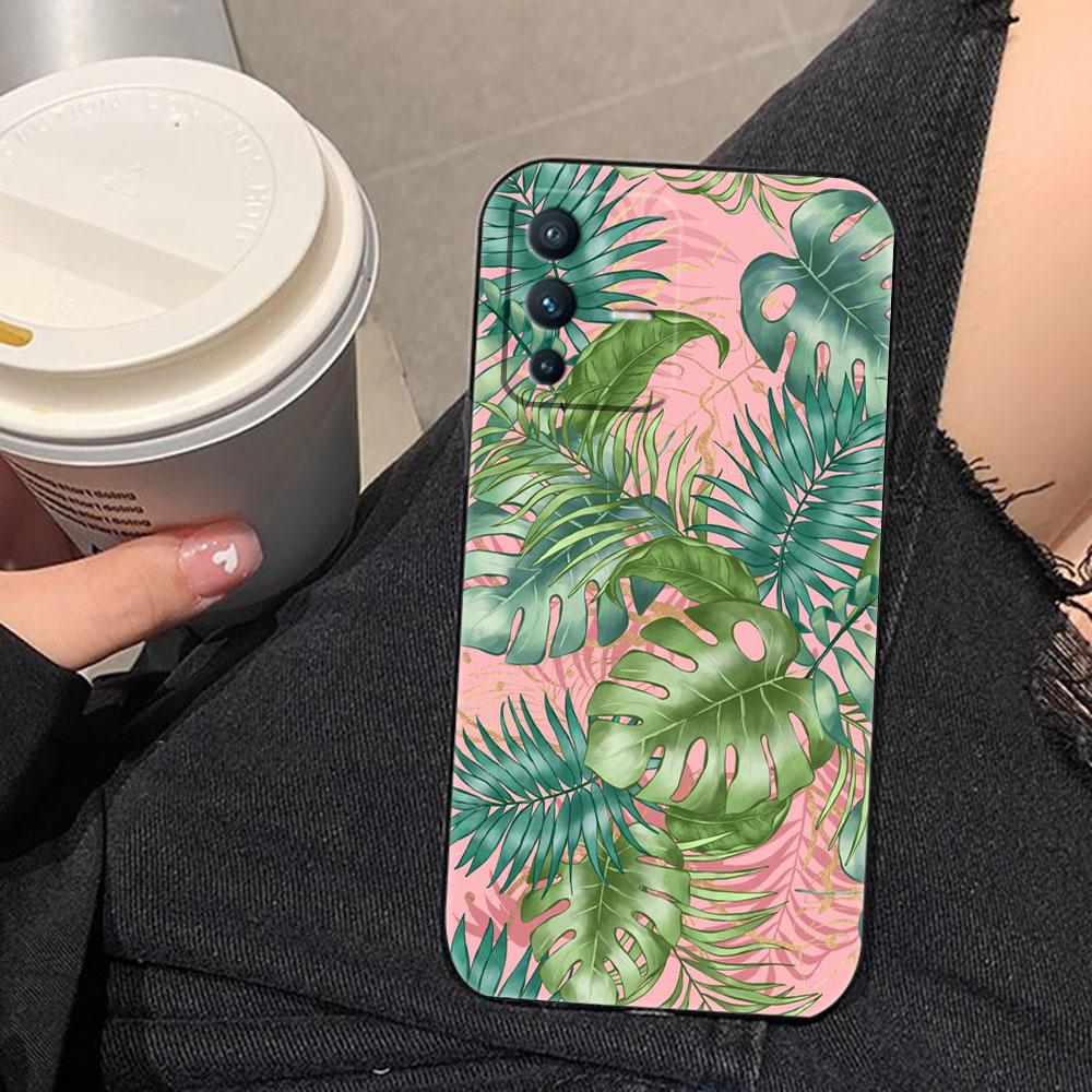 Vintage Banana Leaf Flower Cover Phone Case For VIVO S1 V17 V20 V21 V23 V23E V25 V25E V27 V27E V29 V29E V30 V30E V40 Case Funda