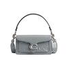 Tabby 20 Embossed Classic Logo Flap Hardware Leather Handbag Women Handbag Gray Blue CM556-LHN19