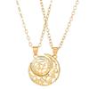 Magnetic Sun Moon Couple Necklace Fashion Versatile High-End Clavicle Chain Gift for Best Friend Silver