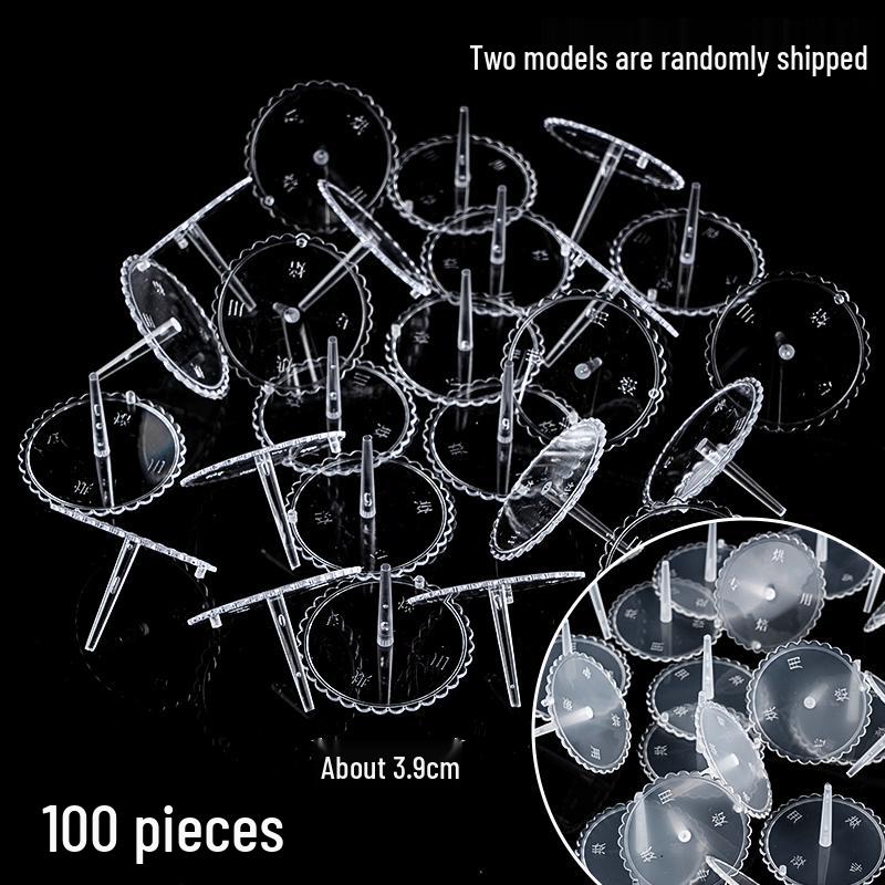 Clear Plastic Figurine Holder for Cake Decorations, Birthday Scene Accessories