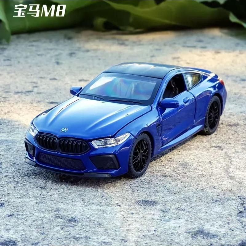 AAAON1 1:32 BMW M8 Supercar Alloy Diecasts & Toy Vehicles Metal Toy Car Model Sound and Light Collection Kids Toy H23