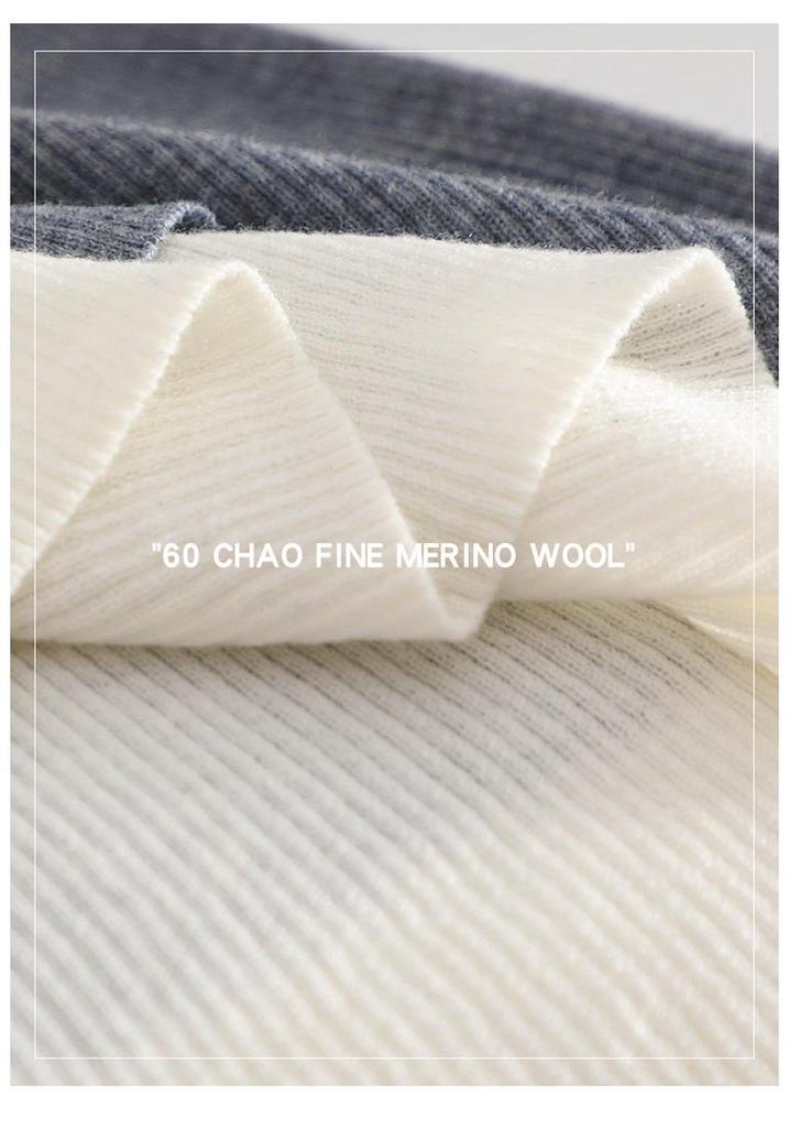 Women's 60s Fine Wool Color Block Sweater, Slim Fit, Elastic Round Neck, Fake Two-Piece Knitwear for Spring & Autumn
