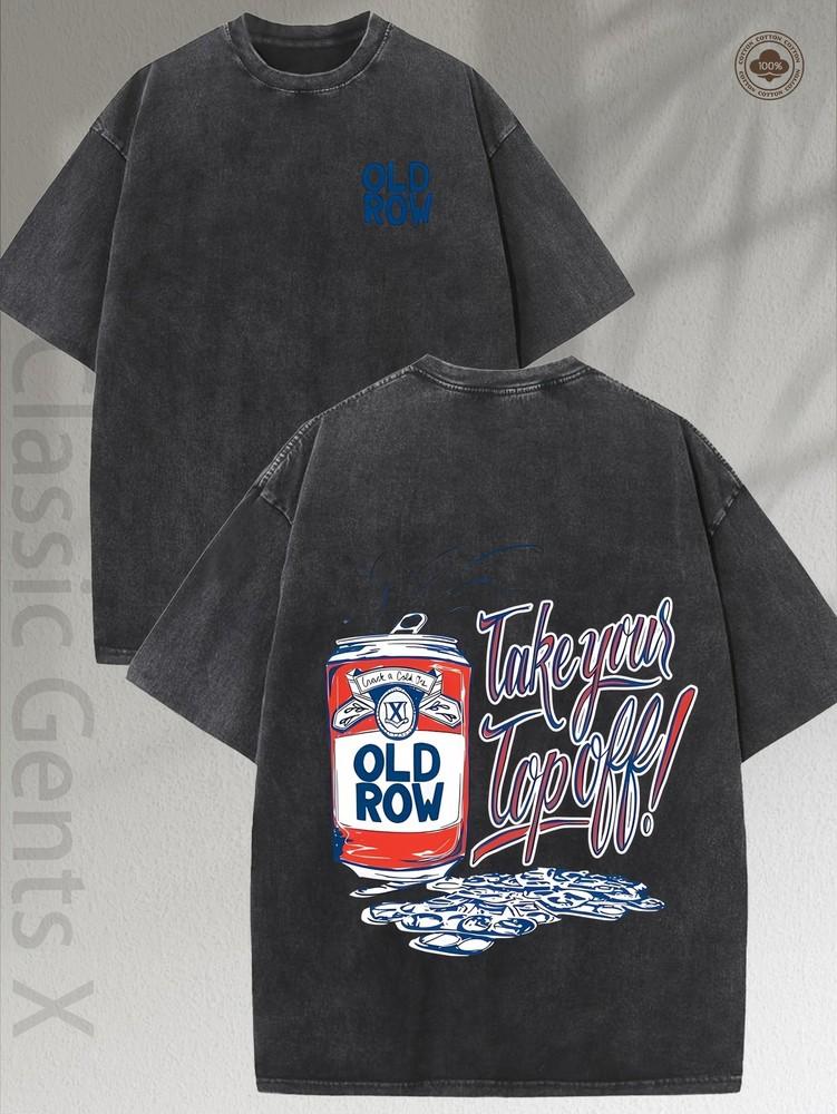 High-quality Cotton Double-sided Printed  Wash Cotton T-shirt  Men s Round Neck Unisex T-Shirt XXXL