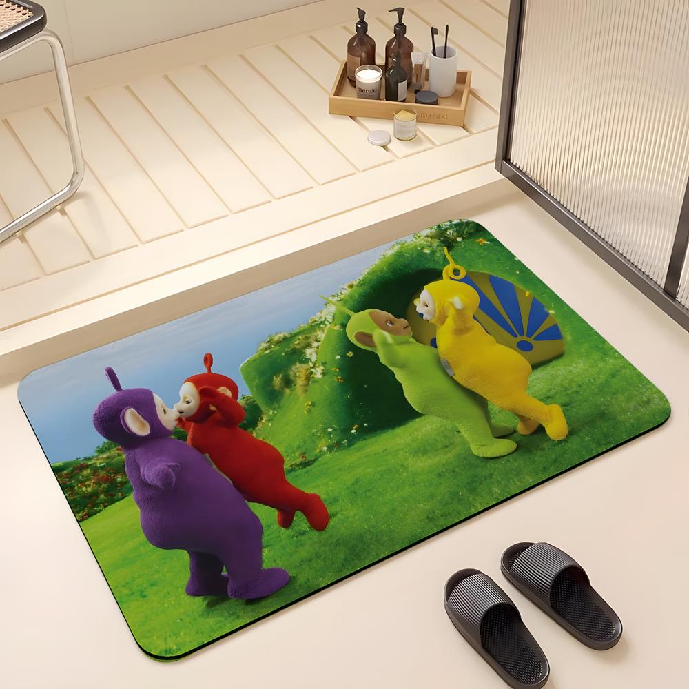 ANIME C-Cute T-Teletubbies Floor Mat Absorbent Floor Mat Non-Slip Entrance Rug for Bathrooms Restrooms and Toilets