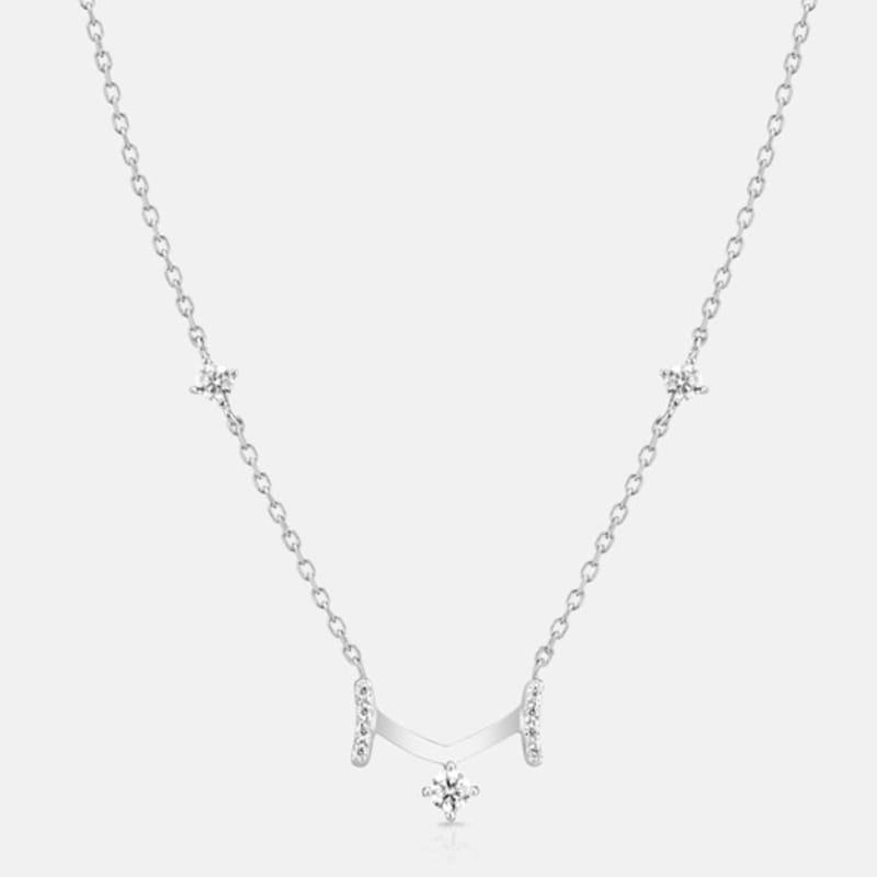 

METROCITY JEWELRY M Basic Sterling Silver White Necklace A233SN9142WPA 42cm