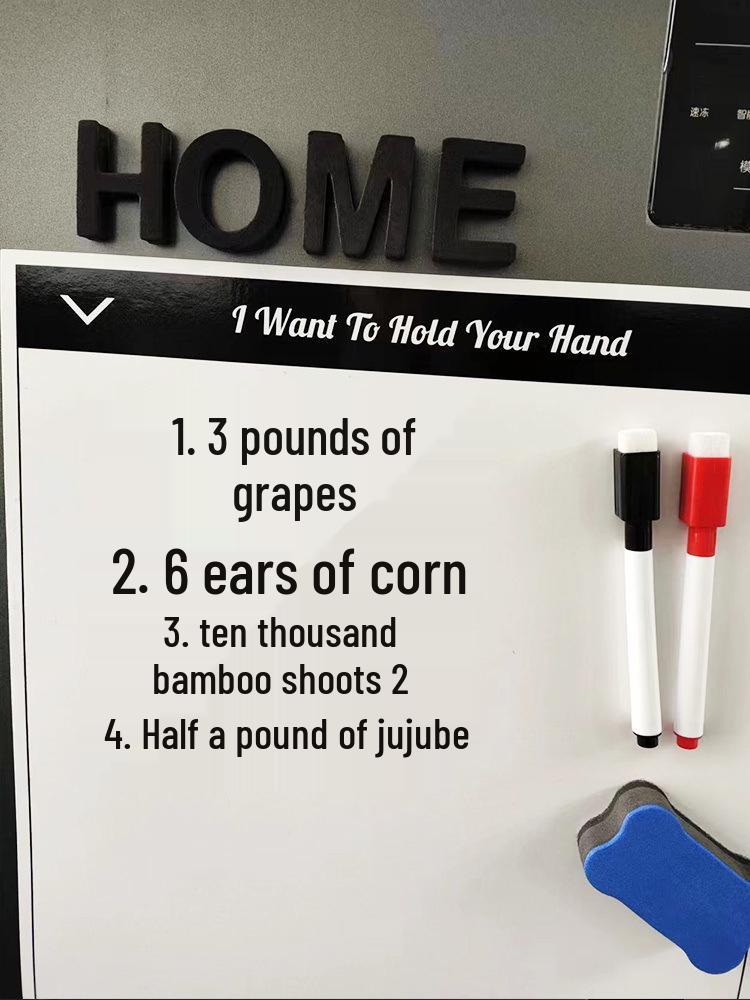 Erasable Magnetic Whiteboard Memo Pad with Cute Black Cat Design