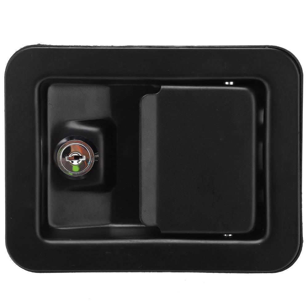 141*109mm Generator Panel Lock with Keys 4-Corner Mounting Square Panel Lock Stainless Steel Black Panel Mounting Lock