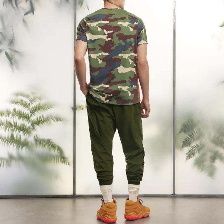 Adidas X Ivy Park Collaboration Solid Color Logo Print Elastic Cuff Sports Pants Men Bottoms Green HS0901