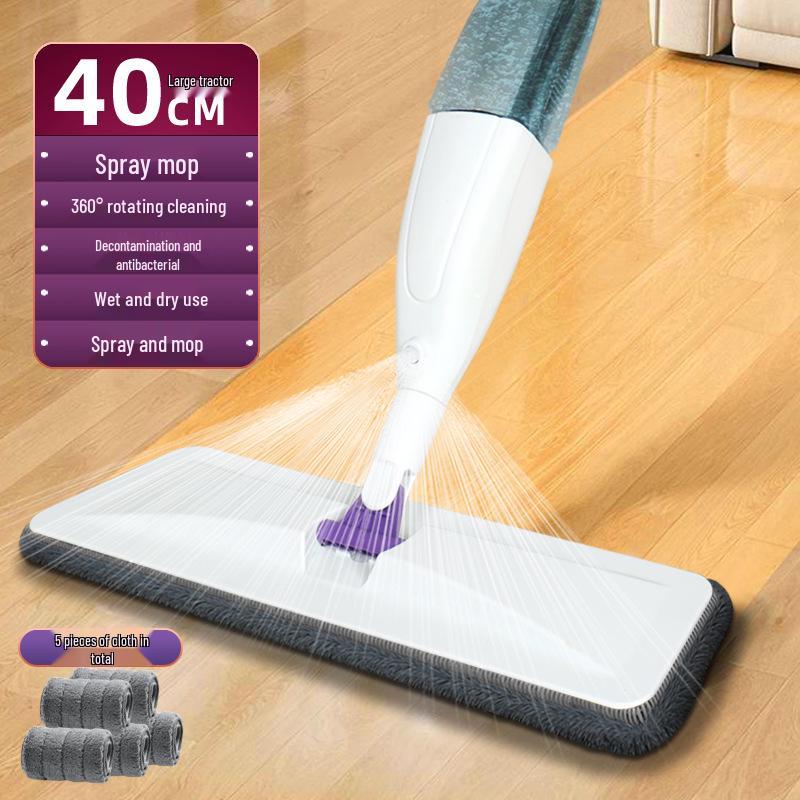 Dual-Use Spray Mop: Large Flat Mop for Wet & Dry Floor Cleaning