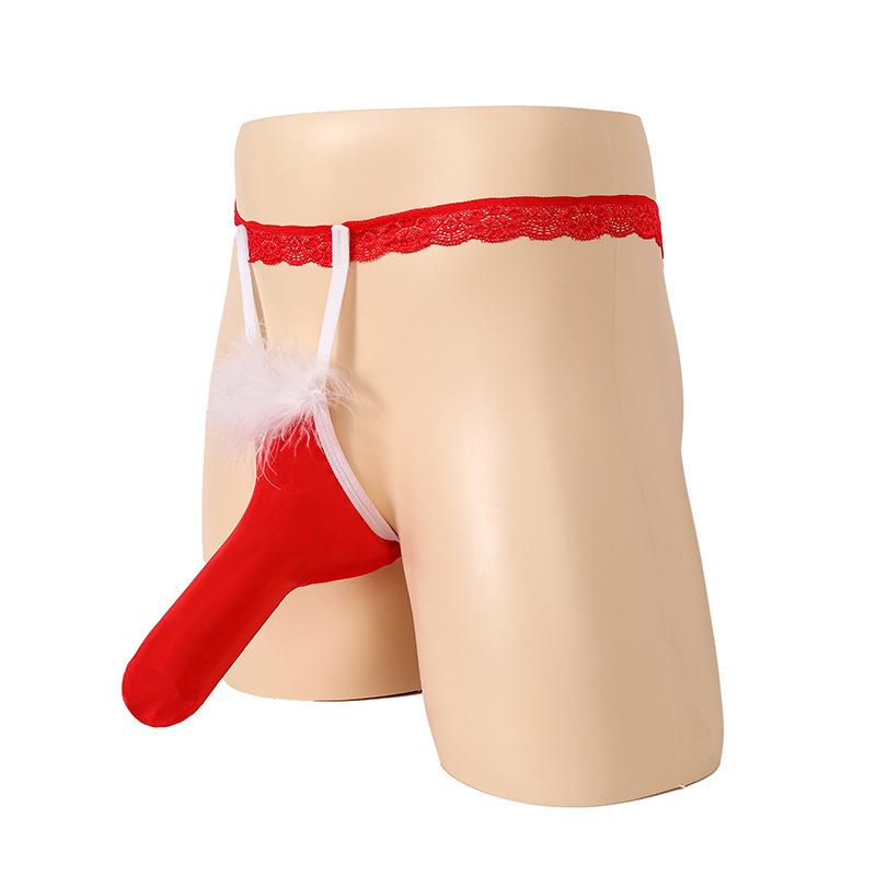 Men's Christmas Erotic Underwear - European & American Elastic Sexy Lingerie