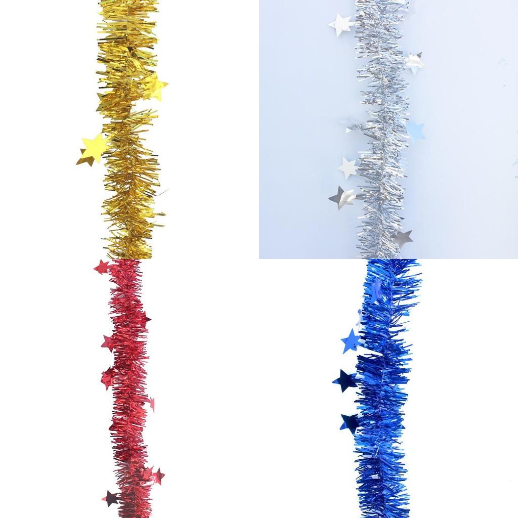 2m Plastic Beautiful Star Streamers In Diverse Colors For Holiday Party Decorations