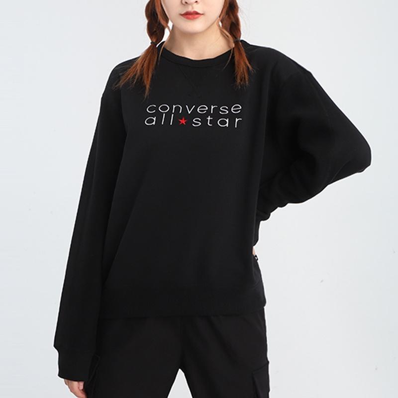 (WMNS) Converse All Star Sweater Asia Sizing 'Black' Women's 10019801-A01