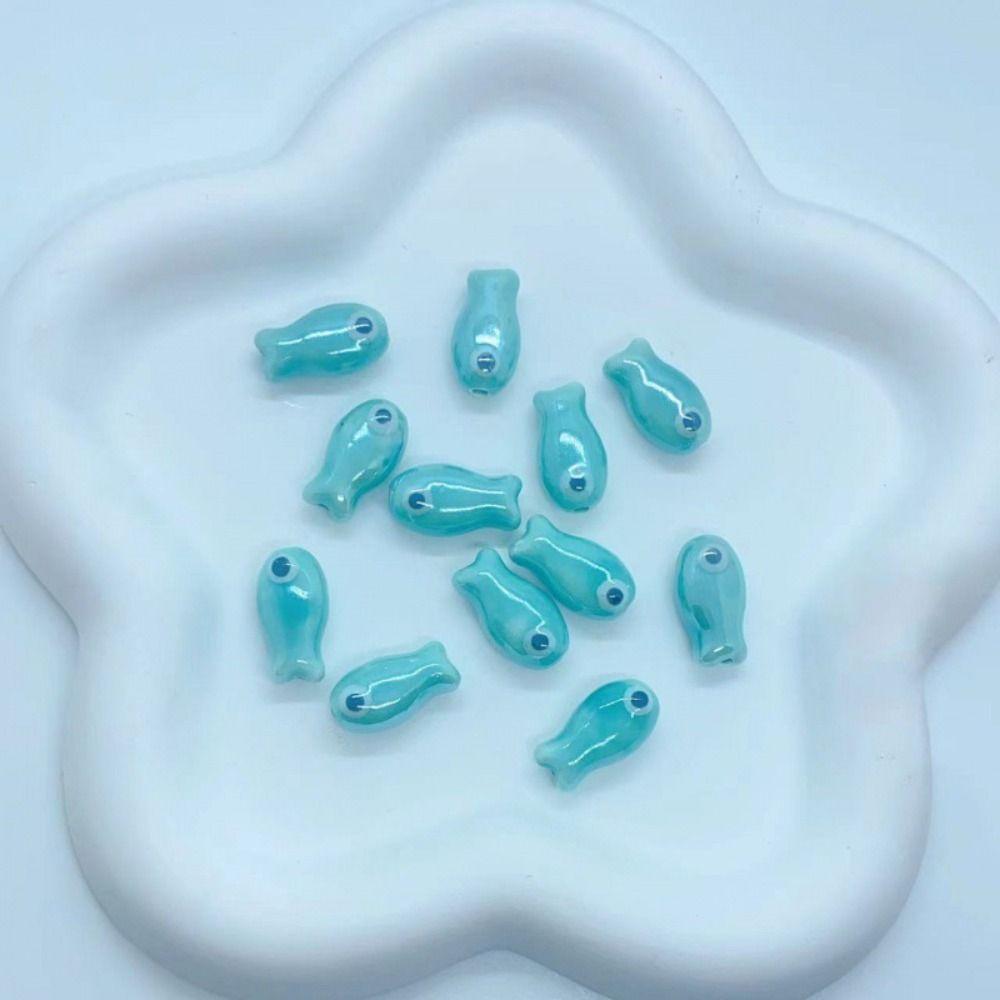 10Pcs Handmade Craft Ceramic Spacer Loose Beads Ceramic Jewelry Making Material  Gift