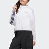 Adidas Neo Aug Wb 1 Striped Splicing Lightweight Sports Stand Collar Jacket Women Jacket White H18595