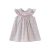 Minibala Girls' Summer Floral Cotton Flutter Sleeve Dress