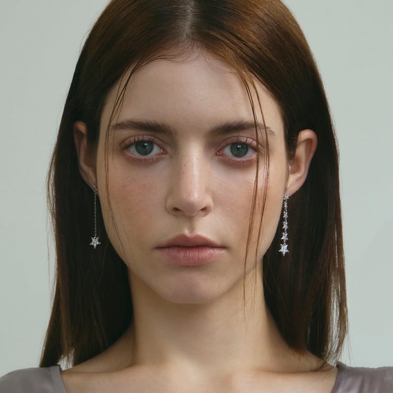 TORTOISE [Silver925] Trsat Rising Star Long Earrings
