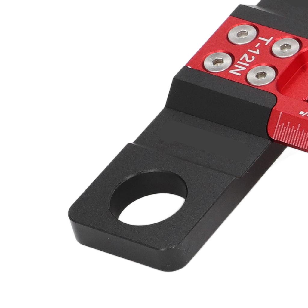 Lochmarkierungs-T-Lineal Aluminiumlegierung Verschleißfest Loch-T-Typ Anreißlineal für die Holzbearbeitung