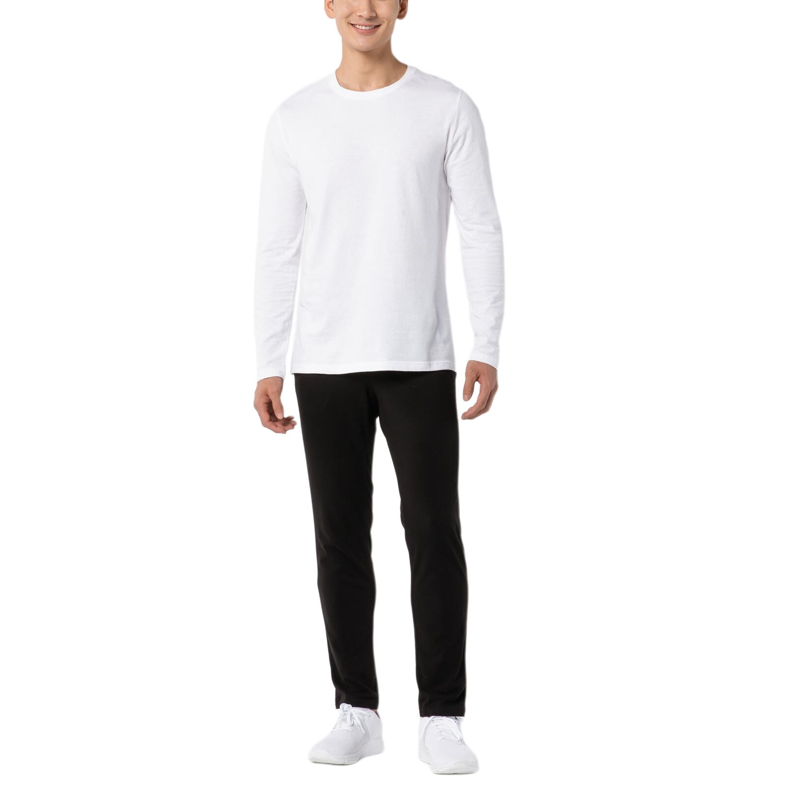 

DECATHLON DOMYOS 100 Soft and breathable long-sleeved T-shirt Men s Snow White 2XL снег