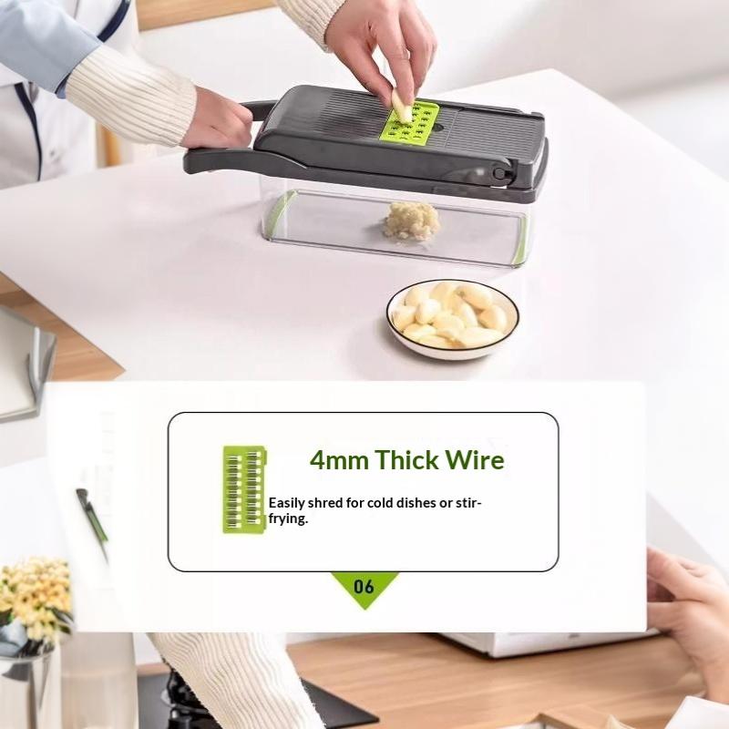 11/14/16 Pcs Multifunctional Vegetable Chopper Slicer Dicer With Interchangeable Blades For Home Kitchen Daily Cooking Meal Prep